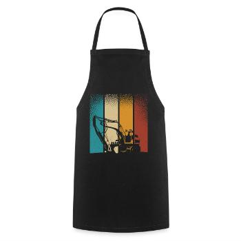 Excavatrice - Tablier de cuisine - noir - Devant - AI Model Male 185 dark (185cm)