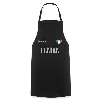 Italien Fußball Trikot Italienische Flagge - Kochschürze - Schwarz - Vorne - AI Model Male 185 dark (185cm)