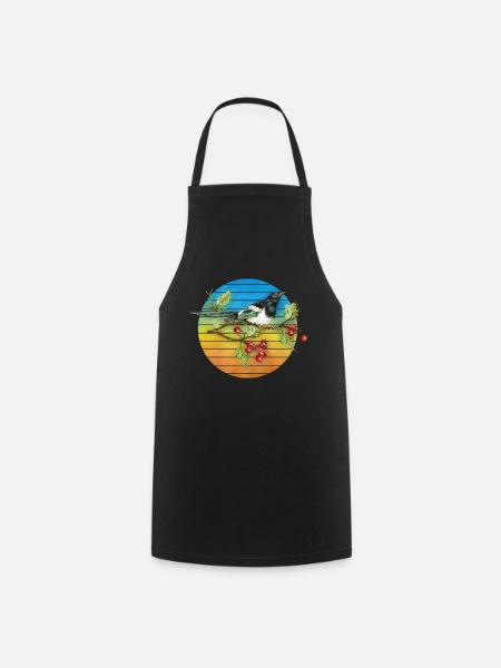 Colorful bird - Cooking Apron - black