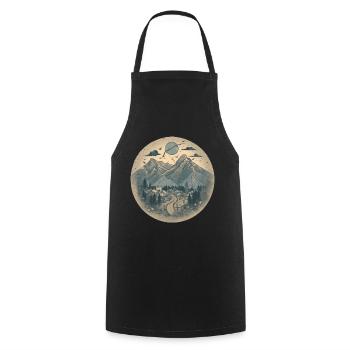 hiking outdoor hiker gift - Cooking Apron - black - Front - AI Model Male 185 dark (185cm)