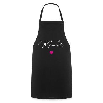 Fée marraine - Tablier de cuisine - noir - Devant - AI Model Male 185 dark (185cm)