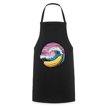 Surfing Banana Sunset - Cooking Apron - black - Front - AI Model Male 185 dark (185cm)