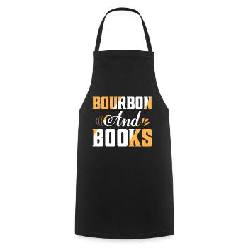 Bourbon And Books Drinking Whiskey - Kochschürze - Schwarz - Vorne - AI Model Male 185 dark (185cm)