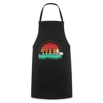 Bicycle Cargo Bike Cargo Bike - Cooking Apron - black - Front - AI Model Male 185 dark (185cm)