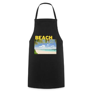 Beach 25 - Kochschürze - Schwarz - Vorne - AI Model Male 185 dark (185cm)