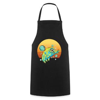 Tardigrade Retro - Cooking Apron - black - Front - AI Model Male 185 dark (185cm)