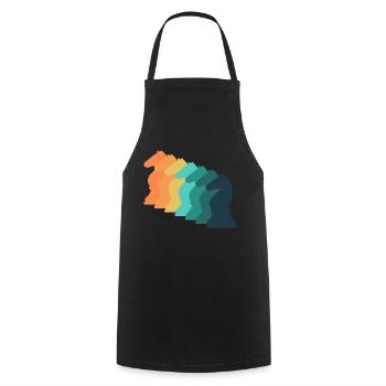 Vintage Game Chess - Cooking Apron - black - Front - AI Model Male 185 dark (185cm)