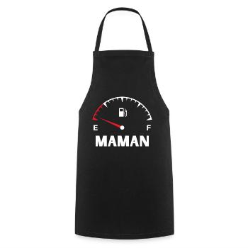 Maman papa bébé assortis - Tablier de cuisine - noir - Devant - AI Model Male 185 dark (185cm)
