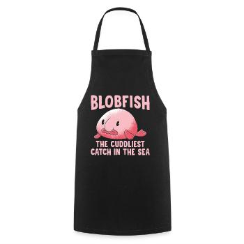 Blobfish Cuddliest Catch Propriétaires de blobfish - Tablier de cuisine - noir - Devant - AI Model Male 185 dark (185cm)