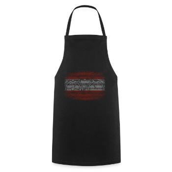 Austria Flag Austria Austrian Flag AT - Cooking Apron - black - Front - AI Model Male 185 dark (185cm)