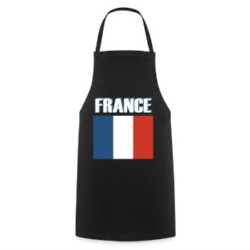 France Flag - Cooking Apron - black - Front - AI Model Male 185 dark (185cm)