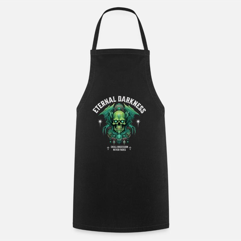 Totenkopf Totenschädel Skelett Düster Dunkel - Kochschürze - Schwarz