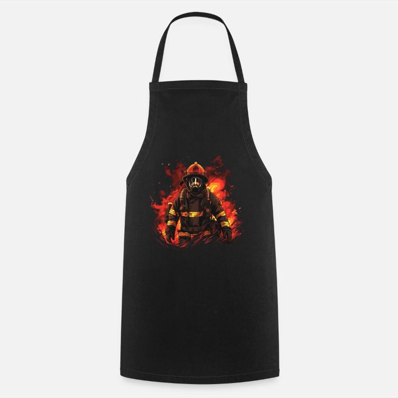 Pompier - Tablier de cuisine - noir