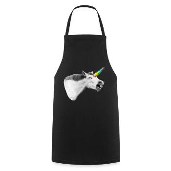 Le démon licorne qui sommeille en vous rugit - Tablier de cuisine - noir - Devant - AI Model Male 185 dark (185cm)