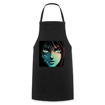 Anime Digital - Cooking Apron - black - Front - AI Model Male 185 dark (185cm)