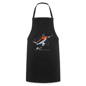 Fussball Niederlande - Kochschürze - Schwarz - Vorne - AI Model Male 185 dark (185cm)