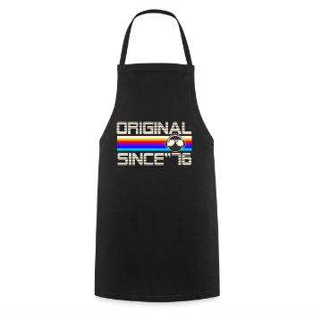Since 76 - Cooking Apron - black - Front - AI Model Male 185 dark (185cm)