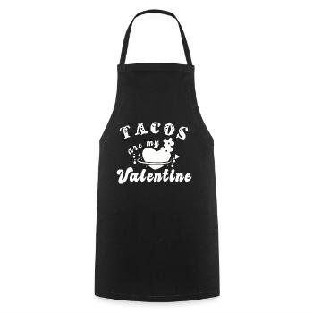 Tacos - Valentinstag - Kochschürze - Schwarz - Vorne - AI Model Male 185 dark (185cm)