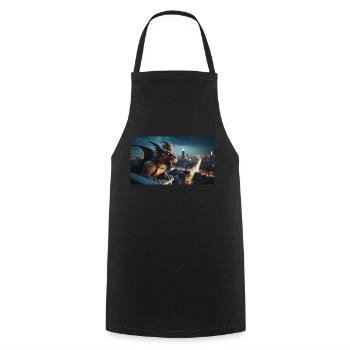 Gargoyle with an evil smile monster dark horror - Cooking Apron - black - Front - AI Model Male 185 dark (185cm)