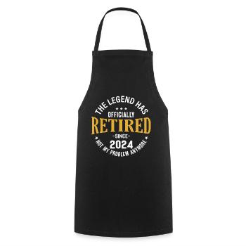 La légende a officiellement pris sa retraite en 2024 Pas mon - Tablier de cuisine - noir - Devant - AI Model Male 185 dark (185cm)