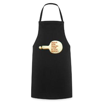 Ping-pong - Tablier de cuisine - noir - Devant - AI Model Male 185 dark (185cm)
