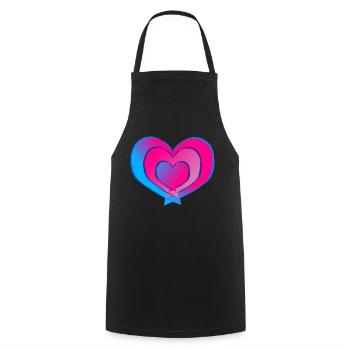 Liebe ist bunt - Kochschürze - Schwarz - Vorne - AI Model Male 185 dark (185cm)