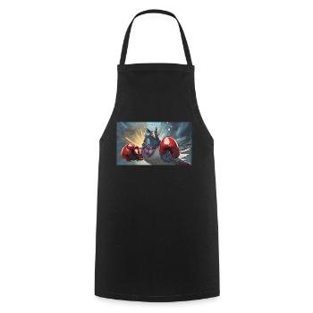 Pun ambiguous expression Taubenschlag pigeon loft - Cooking Apron - black - Front - AI Model Male 185 dark (185cm)