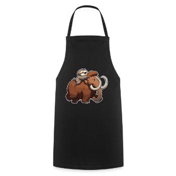 Wollmammut Mammut Mammut Geschenk Faultier - Kochschürze - Schwarz - Vorne - AI Model Male 185 dark (185cm)