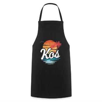 Kos - Cooking Apron - black - Front - AI Model Male 185 dark (185cm)