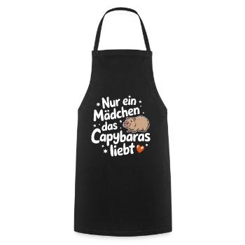 Capybara Wasserschwein Capybaras - Kochschürze - Schwarz - Vorne - AI Model Male 185 dark (185cm)
