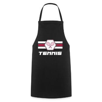 Match de tennis Balle Joueurs de tennis Club de tennis - Tablier de cuisine - noir - Devant - AI Model Male 185 dark (185cm)