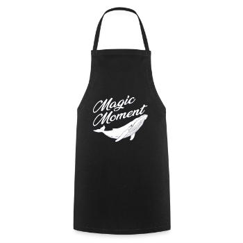 Whale - Nature Protection - Magic - Cooking Apron - black - Front - AI Model Male 185 dark (185cm)