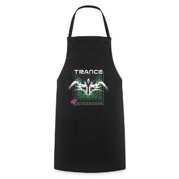 Trance - Techno Rave Festival Design - Kochschürze - Schwarz - Vorne - AI Model Male 185 dark (185cm)