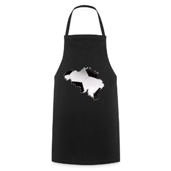 Belgium Map Frames Real Football - Cooking Apron - black - Front - AI Model Male 185 dark (185cm)