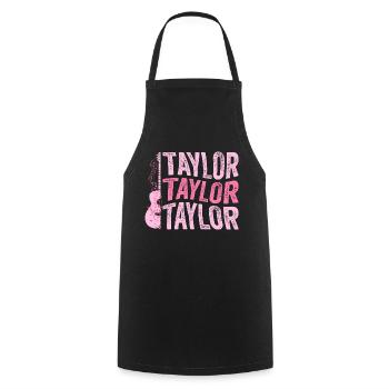 It ́s a Taylor Thing First name Taylor Taylor - Cooking Apron - black - Front - AI Model Male 185 dark (185cm)