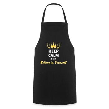 Keep Calm and Believe in Yourself - Tablier de cuisine - noir - Devant - AI Model Male 185 dark (185cm)