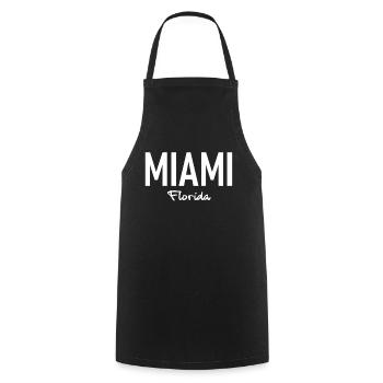 Miami - Florida - USA - United States of America - Kochschürze - Schwarz - Vorne - AI Model Male 185 dark (185cm)