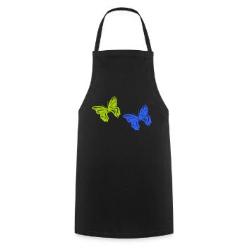 Papillon 2 - Tablier de cuisine - noir - Devant - AI Model Male 185 dark (185cm)