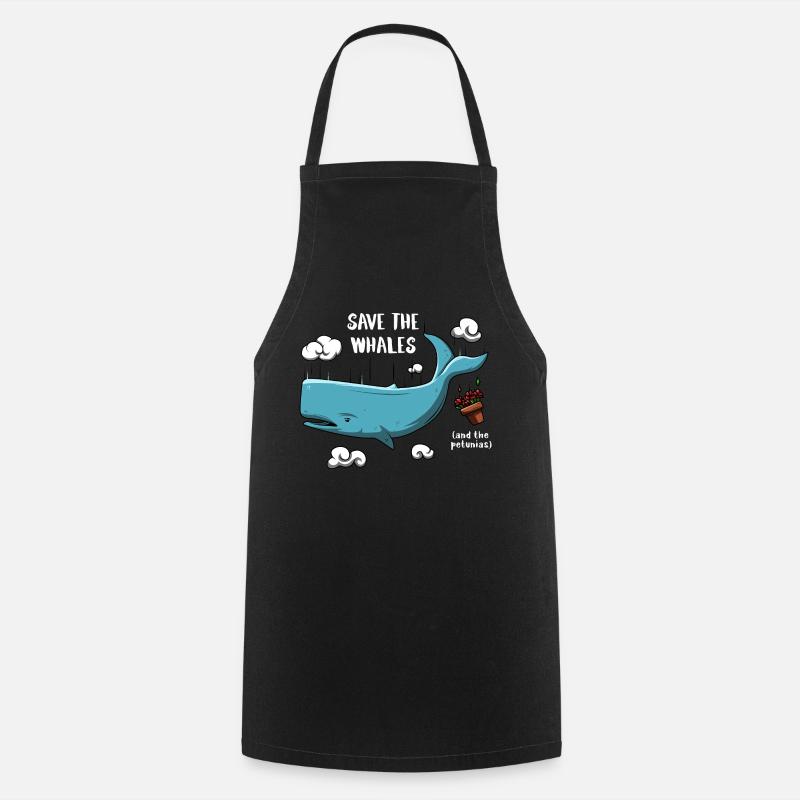 Save Whales - Tablier de cuisine - noir