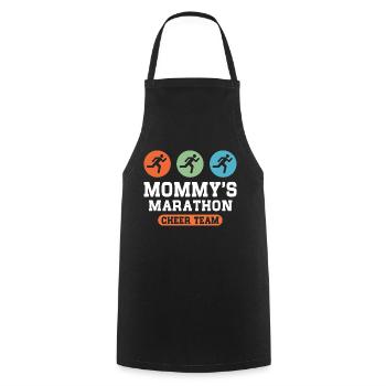 Mommy's Marathon Cheer Team - Cooking Apron - black - Front - AI Model Male 185 dark (185cm)