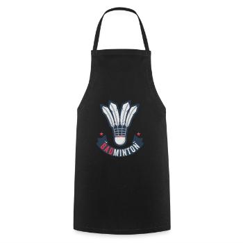 Badminton - Kochschürze - Schwarz - Vorne - AI Model Male 185 dark (185cm)