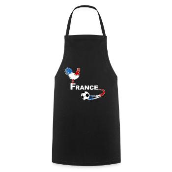 football france 08 - Tablier de cuisine - noir - Devant - AI Model Male 185 dark (185cm)