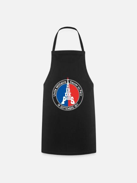 sapeur pompier de paris,cadeau ,citation - Tablier de cuisine - noir