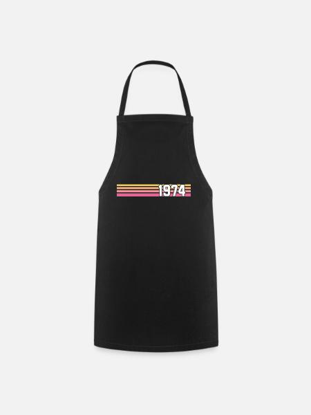 retro 1974 made in 1974 - Cooking Apron - black