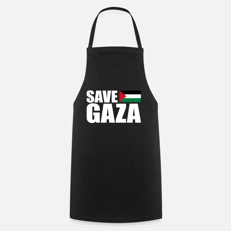 Save gaza - Tablier de cuisine - noir