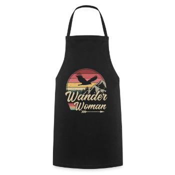 Femme randonneuse - Tablier de cuisine - noir - Devant - AI Model Male 185 dark (185cm)