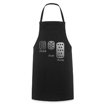 3 Pedals - 1 Love - Cooking Apron - black - Front - AI Model Male 185 dark (185cm)