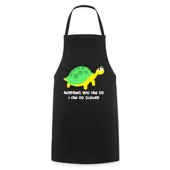 Anything you can do, i can do slower! - Cooking Apron - black - Front - AI Model Male 185 dark (185cm)