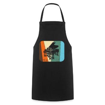 Piano à queue / Piano - Tablier de cuisine - noir - Devant - AI Model Male 185 dark (185cm)