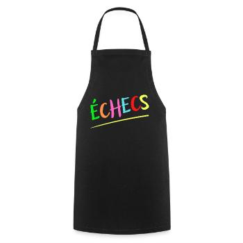 ÉCHECS MULTICOLORE ENFANTS CADEAU - Tablier de cuisine - noir - Devant - AI Model Male 185 dark (185cm)